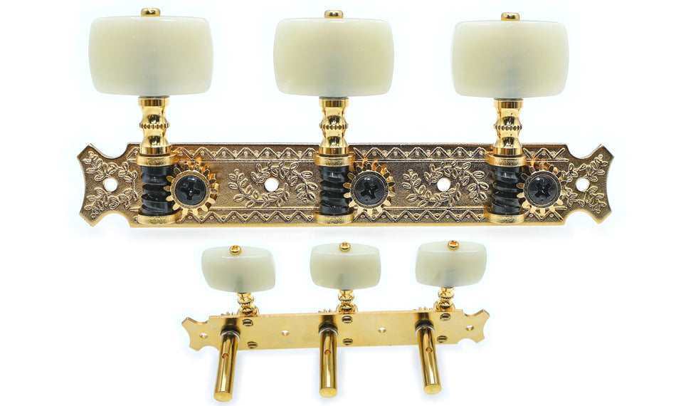 Gotoh 35P620(G)Ei Tuners with 6mm Metal Rollers for Acoustic Guitars (Gold)