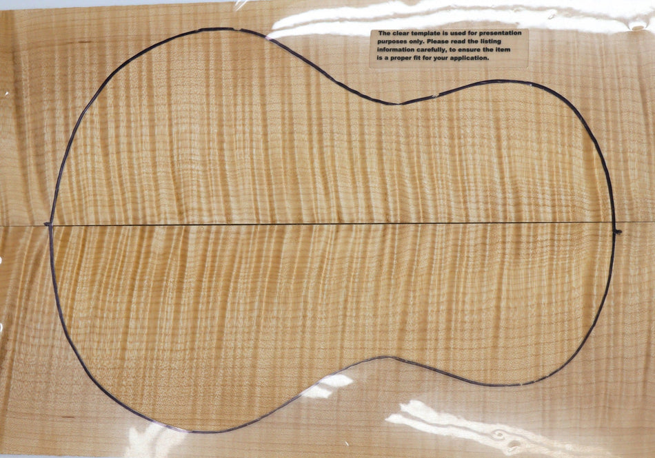 Maple Flame Ukulele back & side set (+4A HIGHLY FIGURED) - Yair