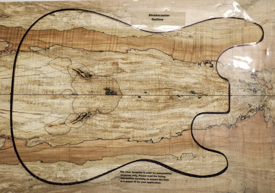 Spalted Maple Guitar set, 0.27" thick (Great Figure 3★) - Stock# 5-5519