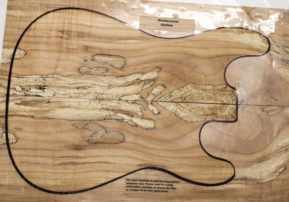 Spalted Maple Guitar set, 0.27" thick (Great Figure 3★) - Stock# 5-57111