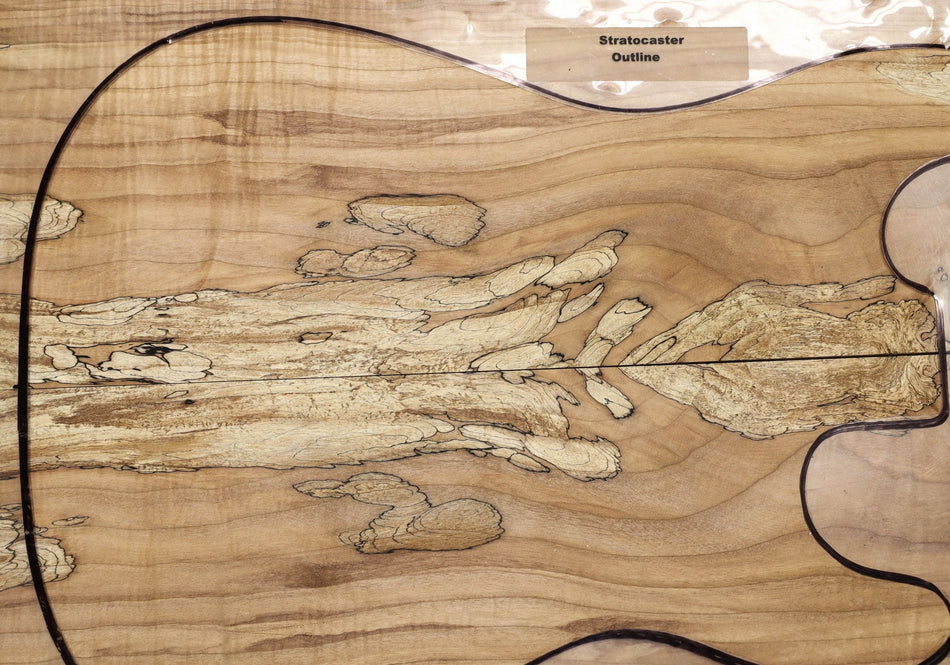 Spalted Maple Guitar set, 0.27" thick (Great Figure 3★) - Stock# 5-57111