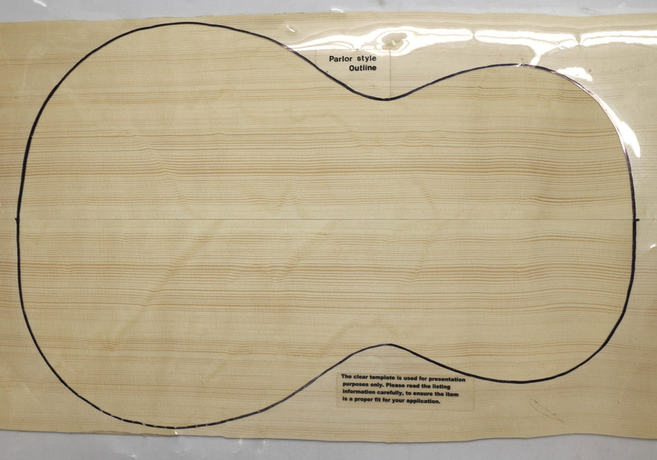 Engelmann Spruce Parlor Guitar Set, 0.15" thick (Bearclaw 3A Figured) - Stock# 5-5932