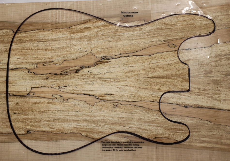Spalted Maple Guitar set, 0.24" thick (Great Figure 3★) - Stock# 5-6335