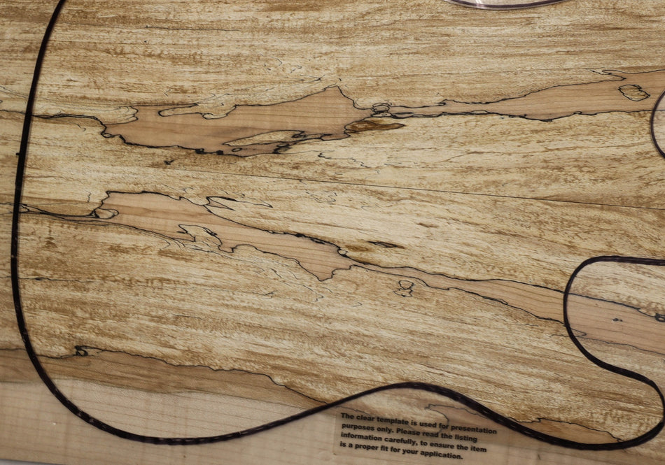 Spalted Maple Guitar set, 0.24" thick (Great Figure 3★) - Stock# 5-6335