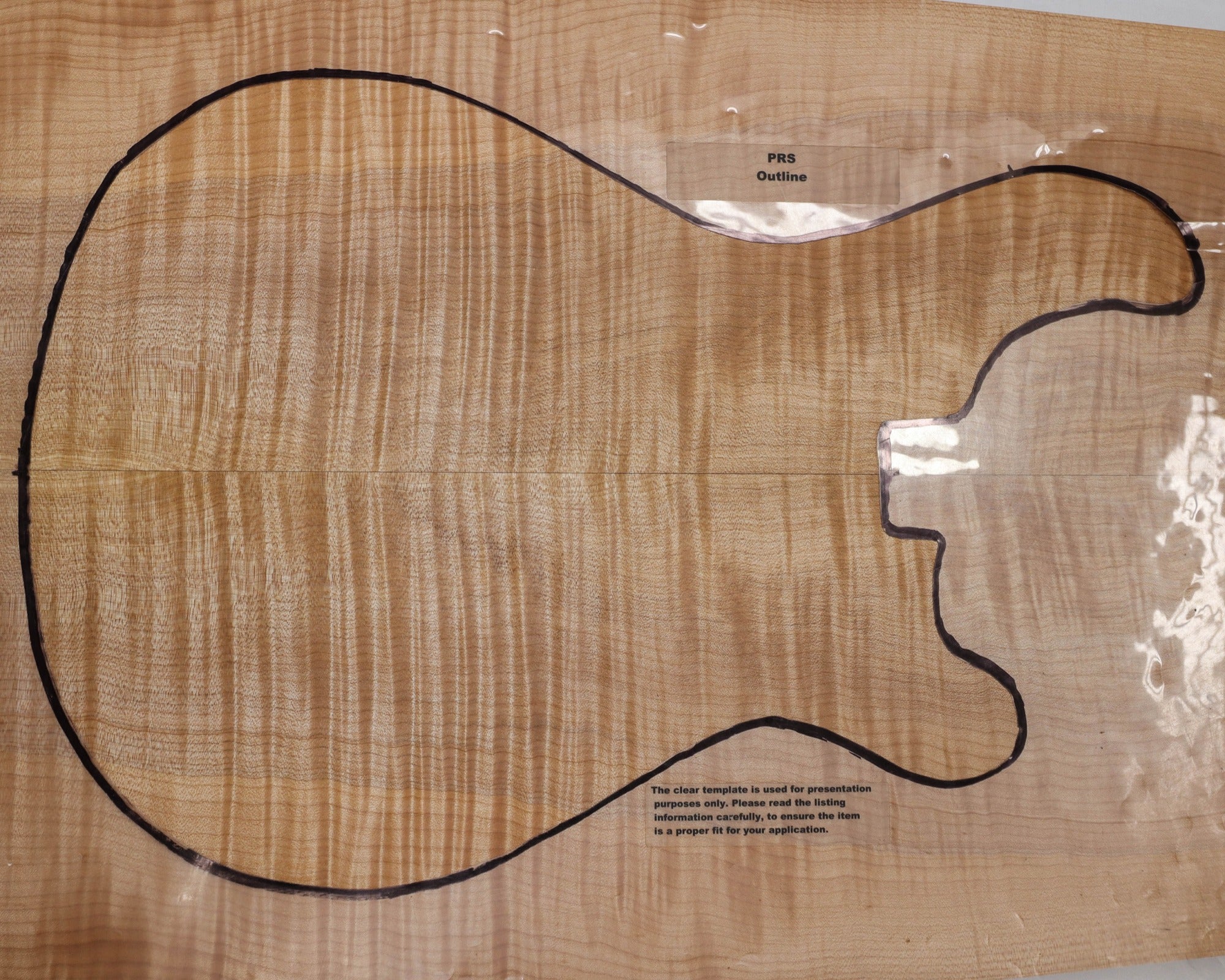 Maple flame drop top guitar set of two pieces, highly figured. EdCo