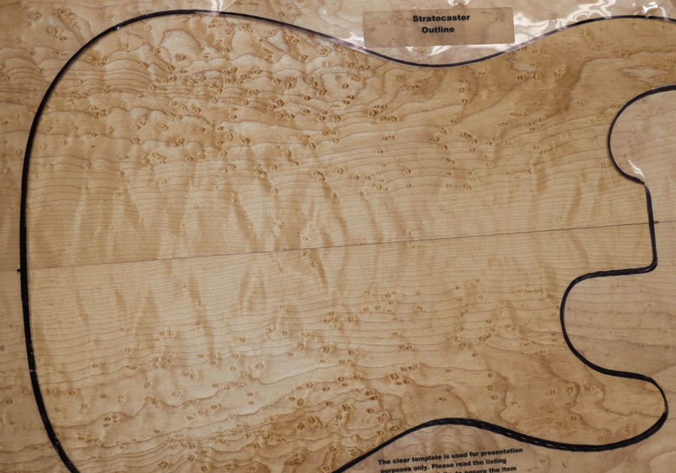 Rock Maple Birdseye Guitar set, 0.25" thick, HIGHLY FIGURED (4★) - Stock# 5-6916