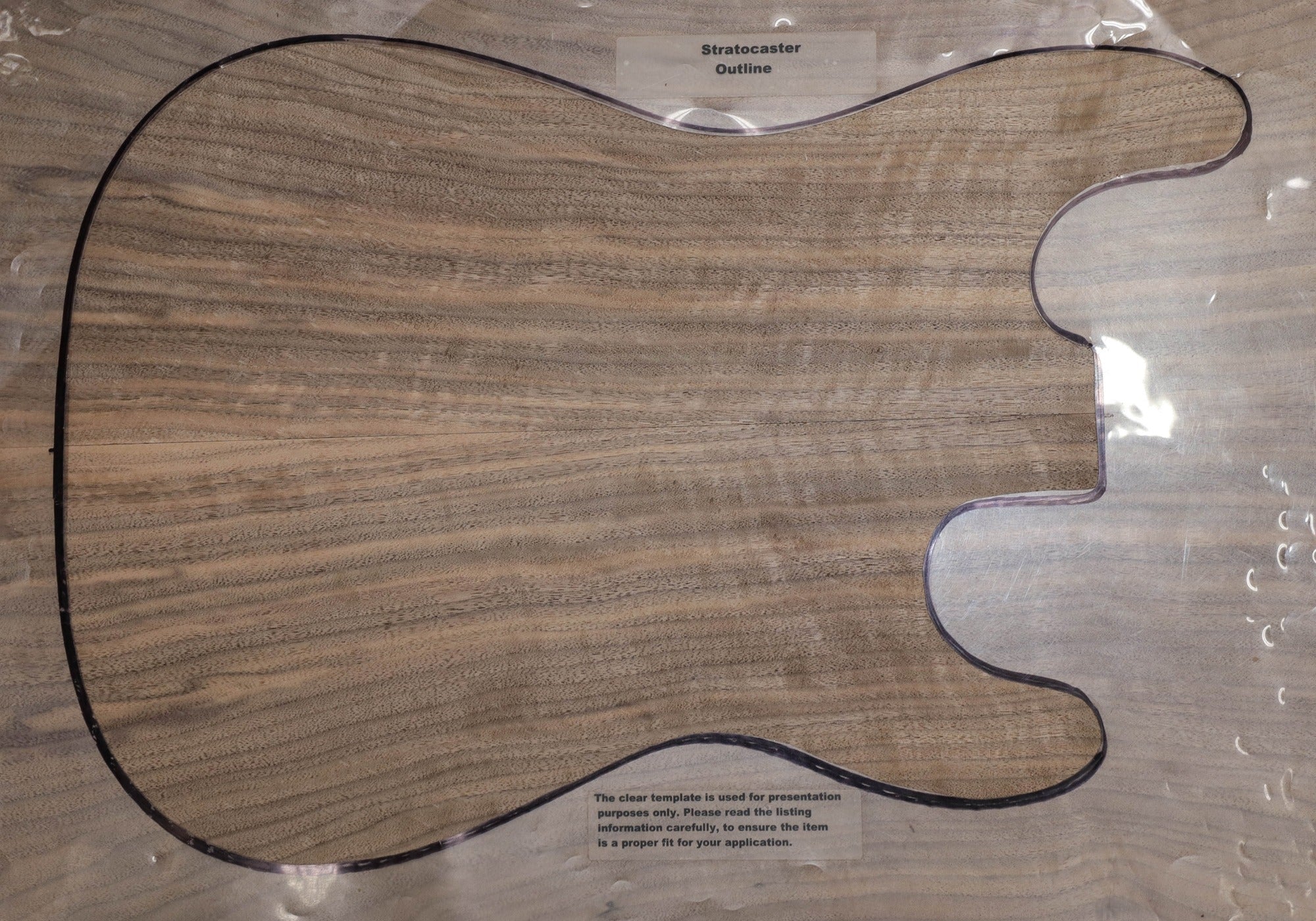 Walnut drop top guitar set of two pieces, highly figured. EdCo Fine