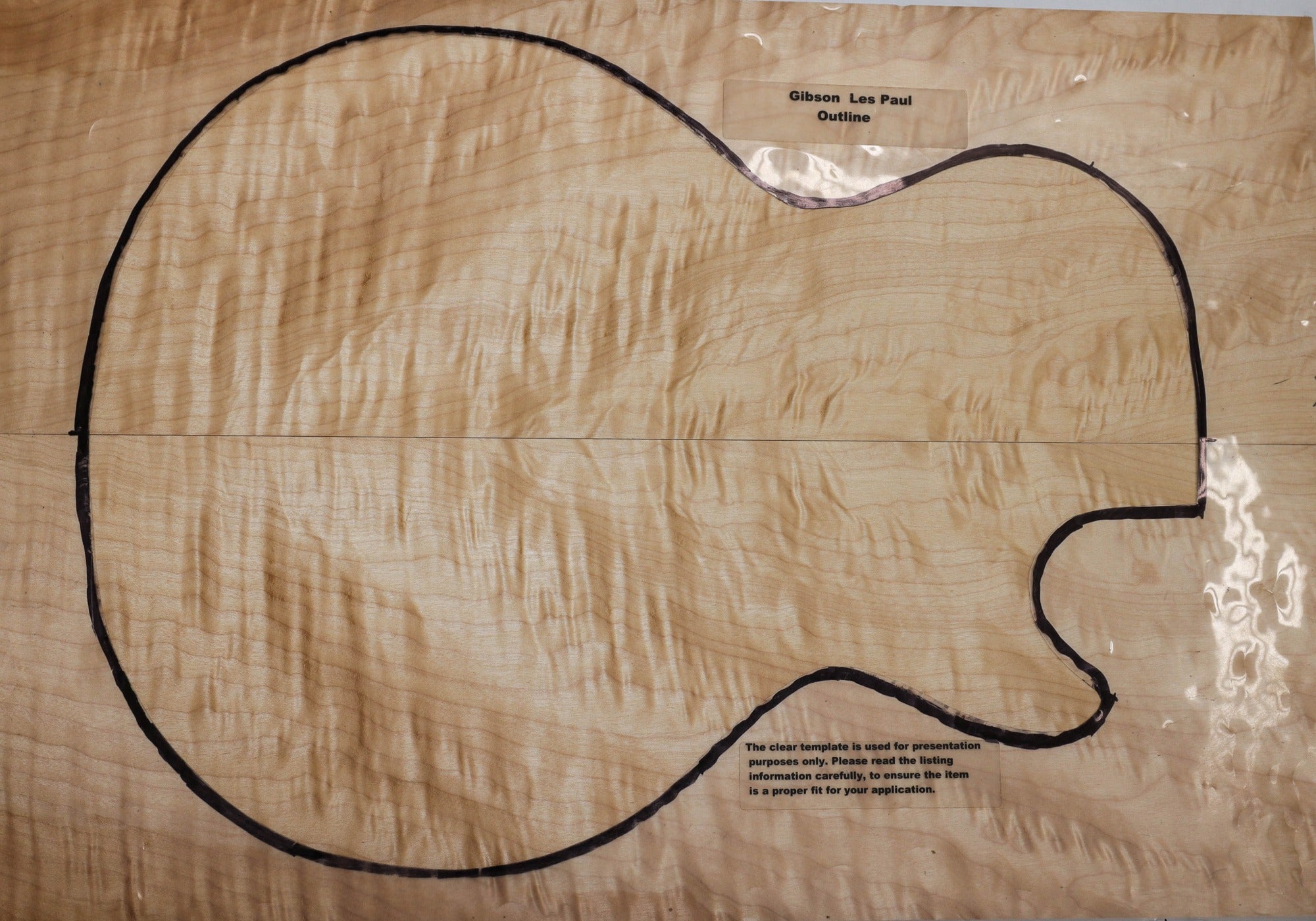 Maple flame drop top guitar set of two pieces, highly figured. EdCo