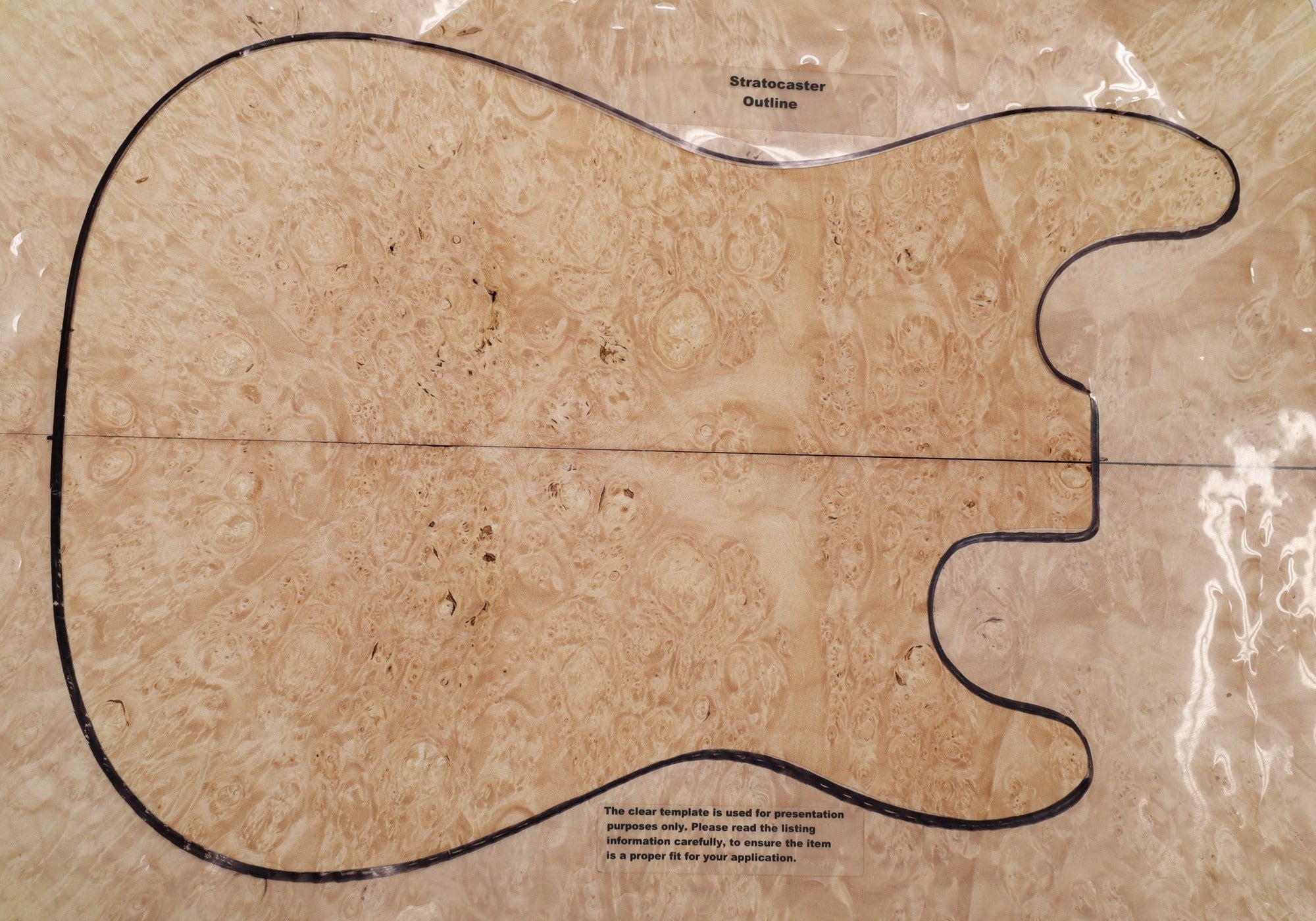 Maple Burl drop top guitar set of two pieces, highly figured. EdCo