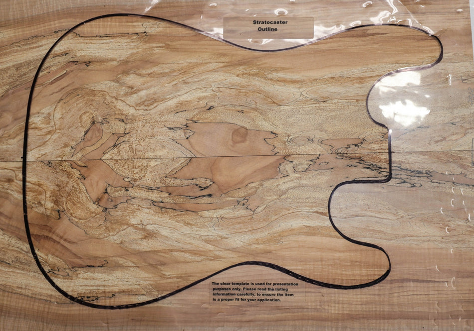 Spalted Maple Guitar set, 0.27" thick, GREAT FIGURE (+3★) - Stock# 5-7312