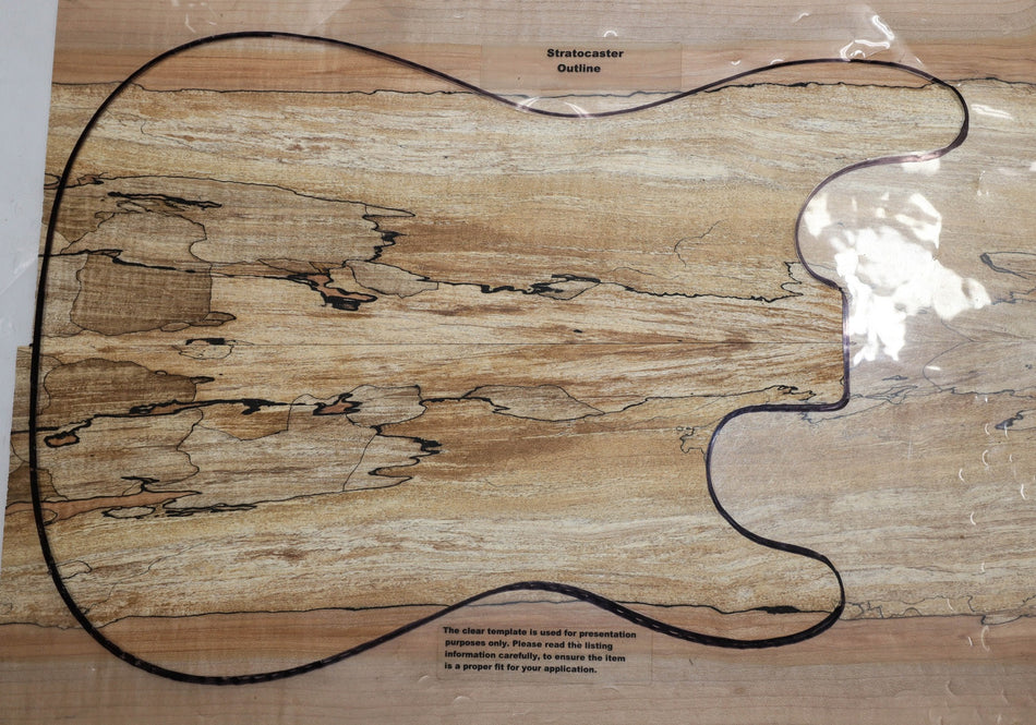 Spalted Maple Guitar set, 0.27" thick (Great Figure 3★) - Stock# 5-7396