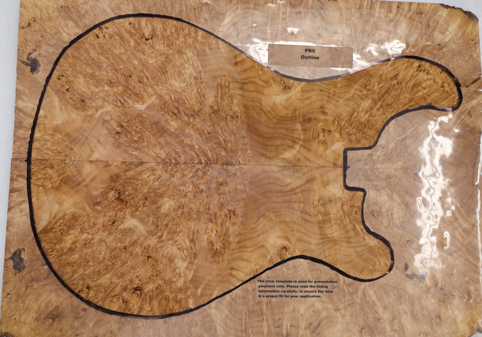 Maple Burl Guitar set, 0.92" thick, HIGHLY FIGURED (4★) - Stock# 5-7454