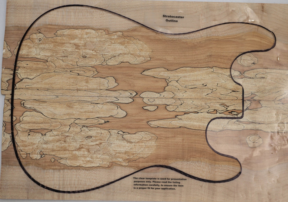 Spalted Maple Guitar set, 0.4" thick (GREAT FIGURE +3★) - Stock# 5-7737