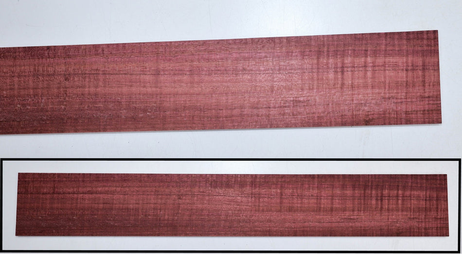 Purpleheart Bass Guitar Fingerboard, 26.4" long, unslotted (HIGH GRADE) - Stock# 5-8077