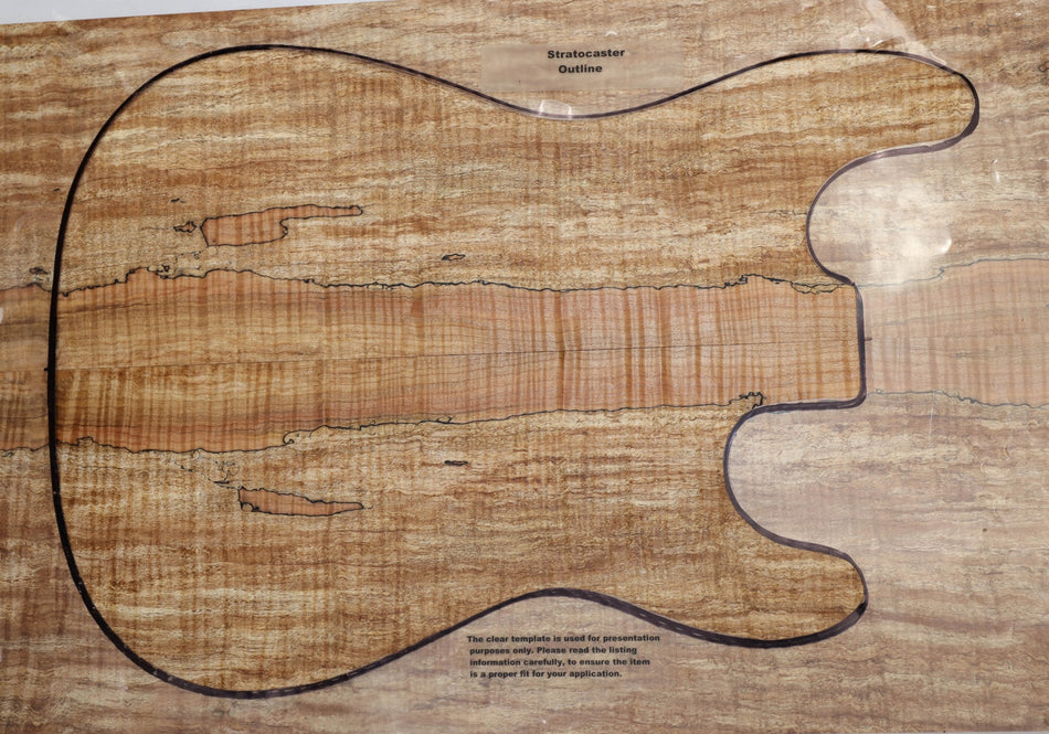 Spalted Maple Flame Guitar set, 0.26" thick (GREAT FIGURE +3★) - Stock# 6-2393