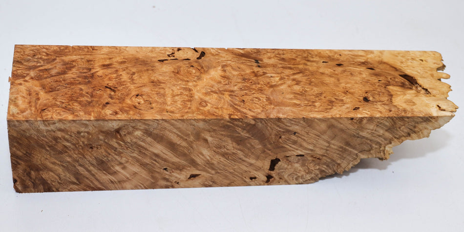 Maple Burl Spindle 3" x 13" long (HIGH FIGURE) - Stock# 5-8443