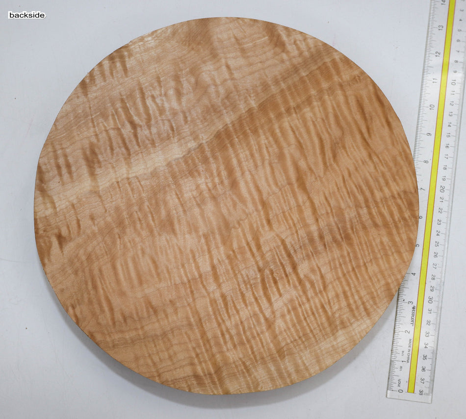 Maple Quilt Round 12" diameter x 2.35" (HIGH FIGURE) - Stock# 5-8461