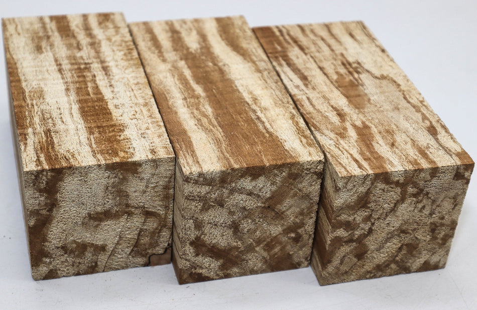 Spalted Maple Blocks, 3 pieces 2.5" x 5.3" long - Stock# 5-8522