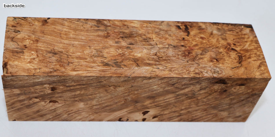Maple Burl Spindle 2.9" x 9.9" long (HIGH FIGURE) - Stock# 5-8753