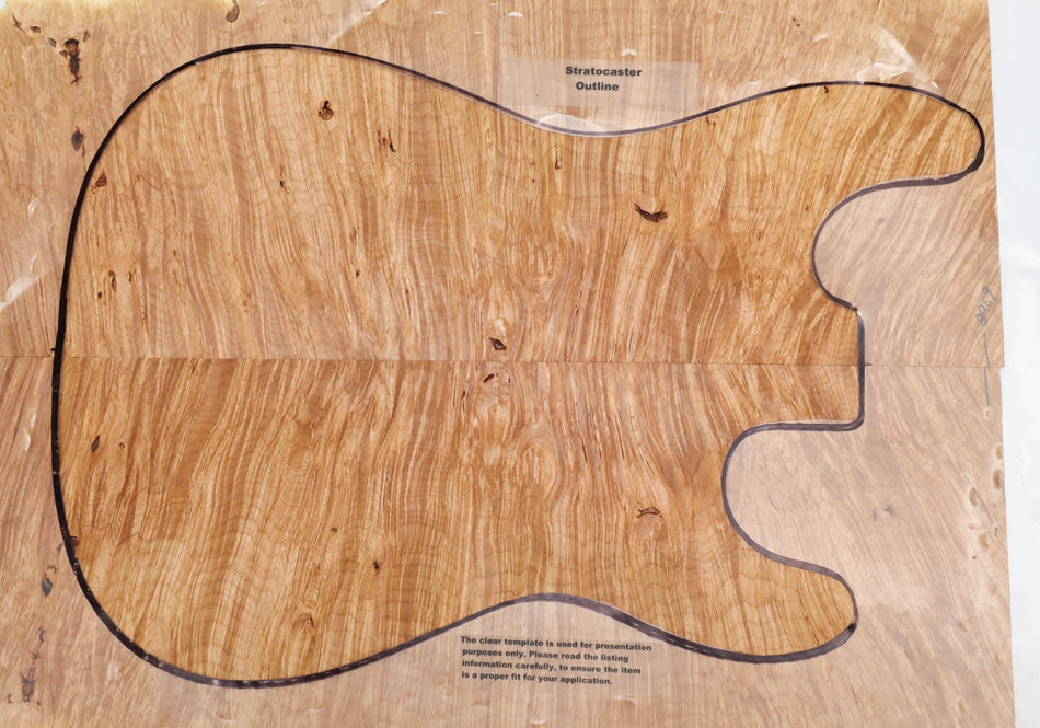 Maple Burl Guitar set, 0.24" thick (PREMIUM FIGURE 5★) - Stock# 5-8959