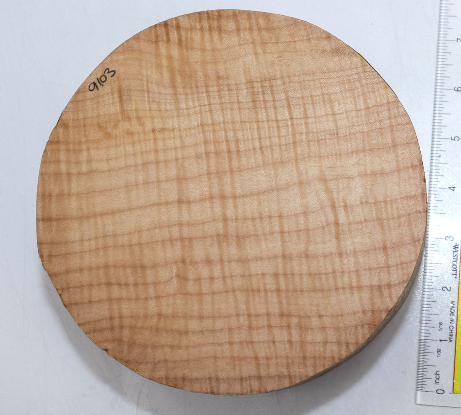 Maple Flame Round 7" diameter x 2.9" (HIGH FIGURE) - Stock# 5-9104