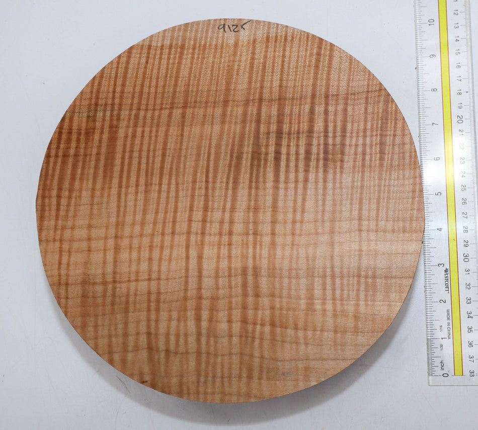 Maple Flame Round 10" diameter x 2.5" (PREMIUM FIGURE) - Stock# 5-9125