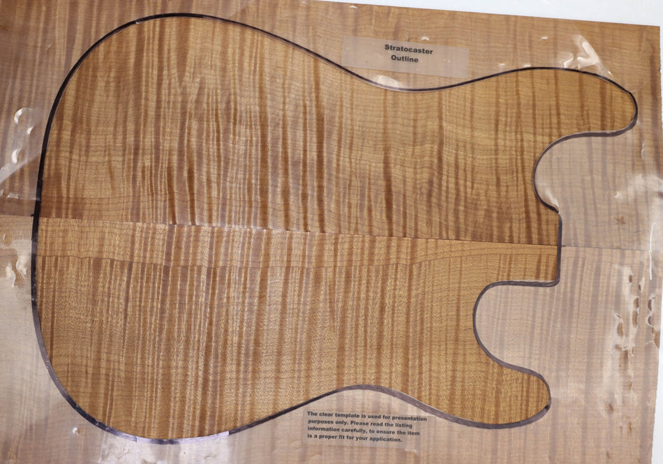 Torrefied Maple Flame Guitar set, 0.22" thick (+GREAT FIGURE +3★) - Stock# 5-9208