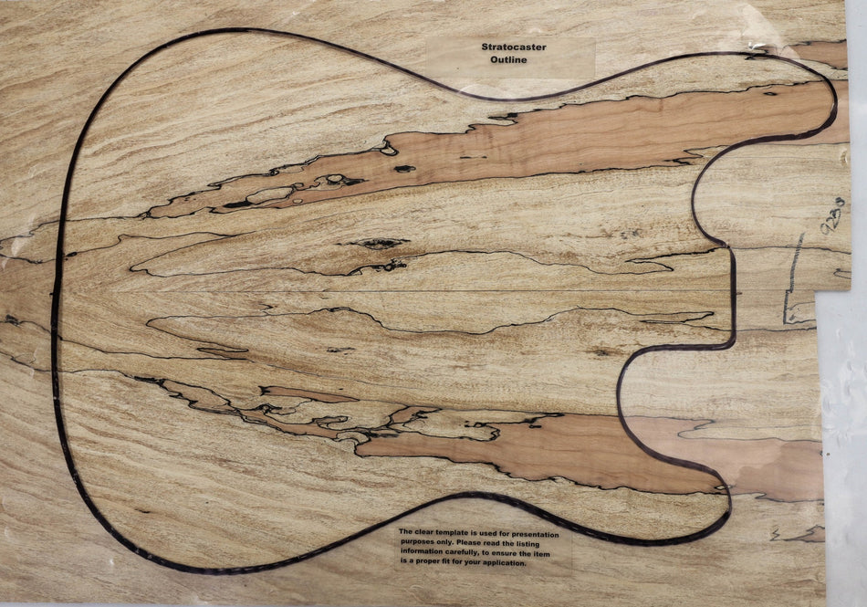 Spalted Maple Guitar set, 0.31" thick (Great Figure 3★) - Stock# 5-9230
