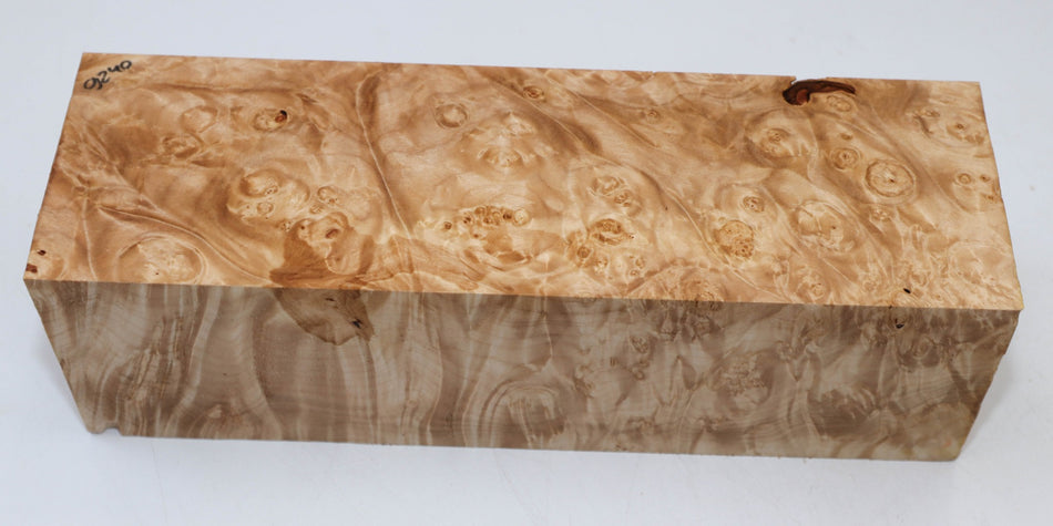 Maple Burl Spindle 3.8" x 12" long (HIGH FIGURE) - Stock# 5-9240
