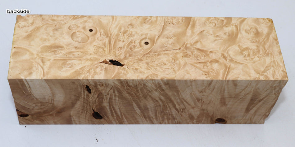 Maple Burl Spindle 3.8" x 12" long (HIGH FIGURE) - Stock# 5-9240