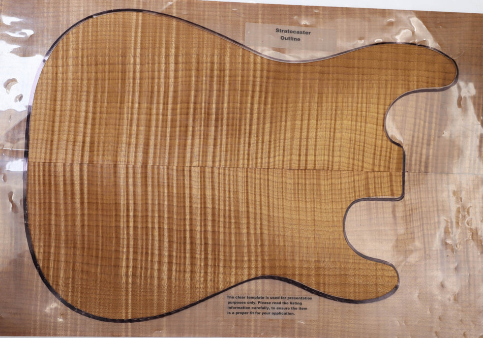 Torrefied Maple Flame Guitar set, 0.27" thick (HIGHLY FIGURED 4★) - Stock# 5-9247