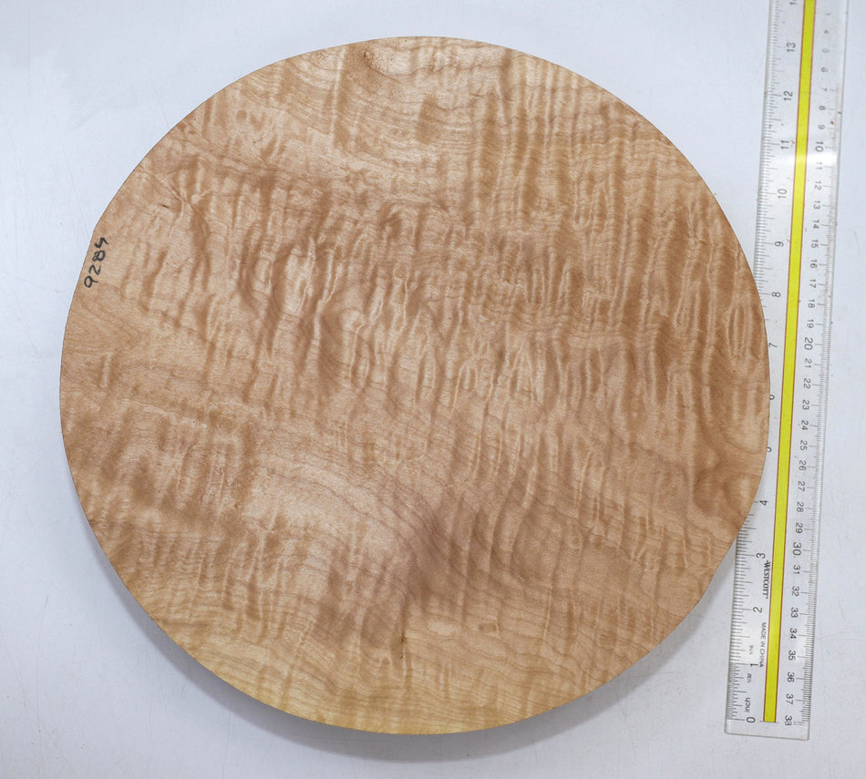 Maple Quilt Round 12" diameter x 2.35" (HIGH FIGURE) - Stock# 5-9284