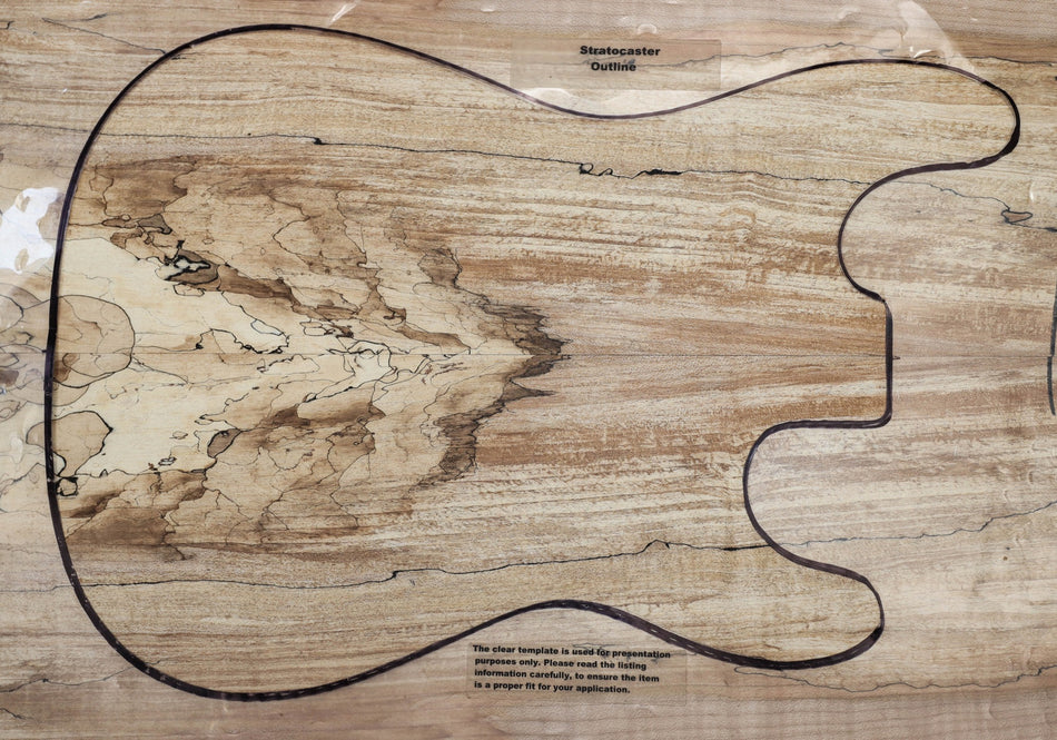 Spalted Maple Guitar set, 0.29" thick (Great Figure 3★) - Stock# 5-9300