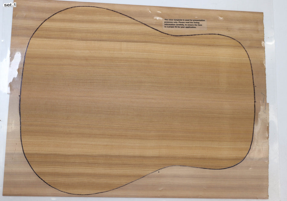 Red Cedar Dreadnought, 2 Guitar Sets, 0.15" thick (+Factory) - Stock# 5-9317