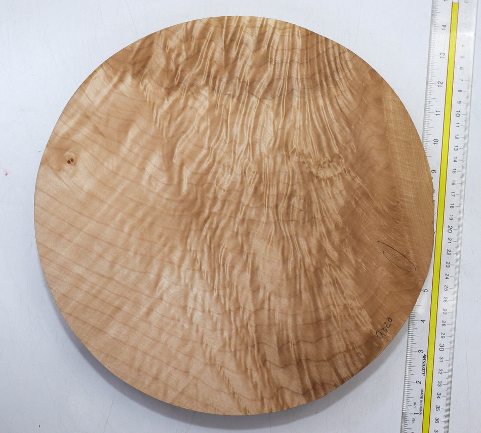 Maple Quilt Round 12" diameter x 2.15" (HIGH FIGURE) - Stock# 5-9320