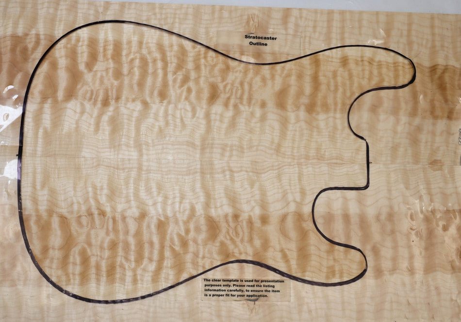 Maple Quilt Guitar set, 0.25" thick (Great Figure 3★) - Stock# 5-9328