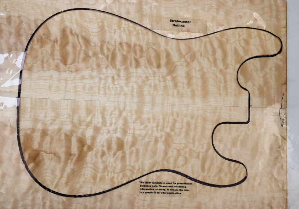 Maple Quilt Guitar set, 0.31" thick (Great Figure 3★) - Stock# 5-9345