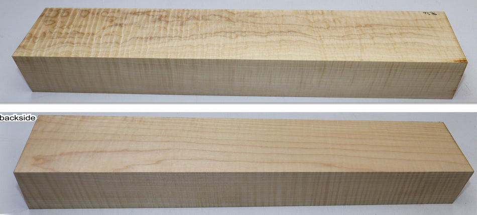 Maple Flame Neck Blank 2.75" x 3.9" x 22.7" (+GREAT FIGURE) - Stock# 5-9076