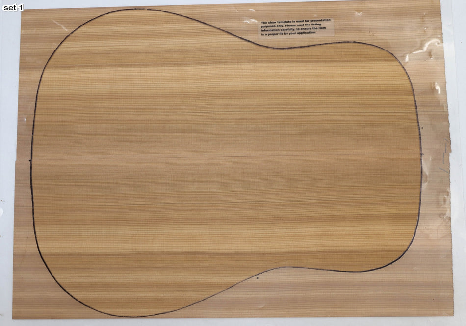 Red Cedar Dreadnought, 2 Guitar Sets, 0.15" thick (+Factory) - Stock# 5-9386