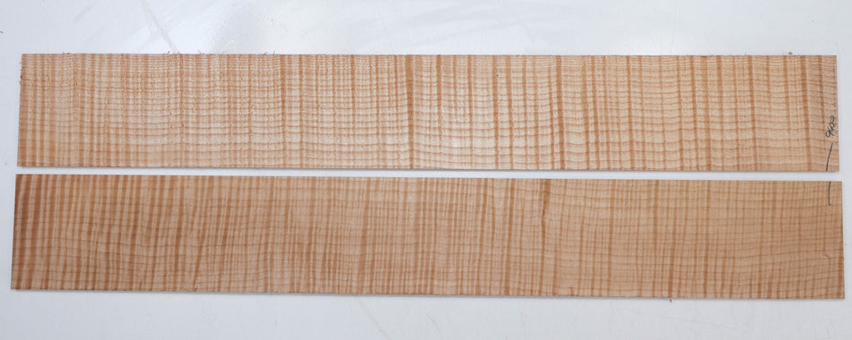 Maple Flame Fingerboards, 2 pieces, 21.5" long, unslotted (+HIGH FIGURE +4★) - Stock# 5-9399
