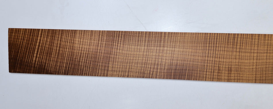 Torrefied Maple Flame Bass Fingerboard, 34.5" long, unslotted (PREMIUM FIGURE) - Stock# 5-9418