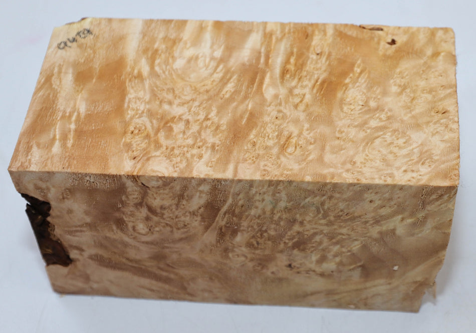 Maple Burl Spindle 3" x 6" long (HIGH FIGURE) - Stock# 5-9429