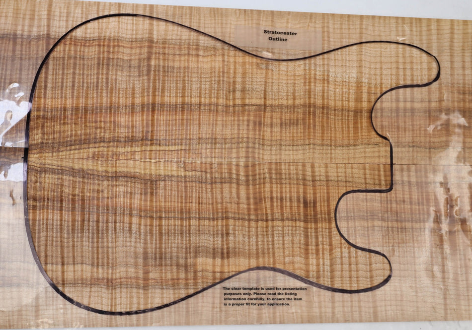 Spalted Maple Flame Guitar set, 0.28" thick (+HIGH FIGURE +4★) - Stock# 5-9454