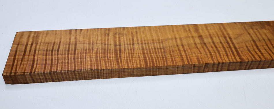 Torrefied Maple Flame Neck Blank 0.94" x 4" x 33.7" (HIGH FIGURE 4★) - Stock# 5-9495
