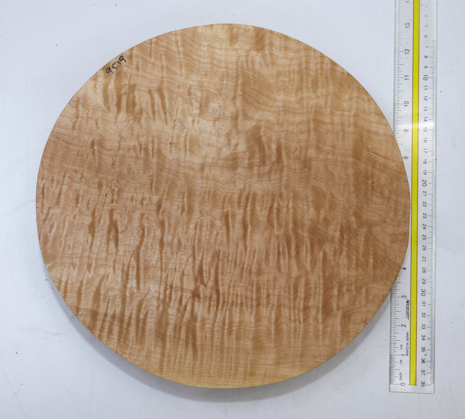 Maple Quilt Round 12" diameter x 2.3" (HIGH FIGURE) - Stock# 5-9519