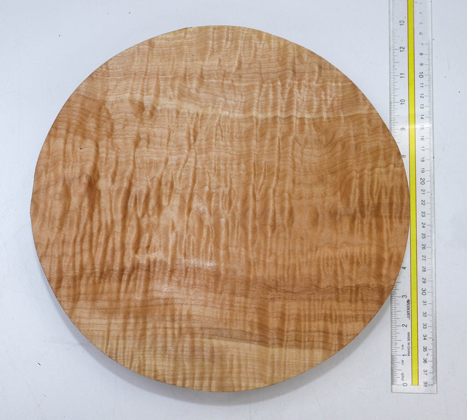 Maple Quilt Round 12" diameter x 2.3" (HIGH FIGURE) - Stock# 5-9519