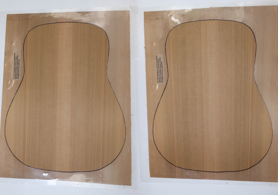 Red Cedar Jumbo, 2 Guitar Sets, 0.15" thick (Professional) - Stock# 5-9535