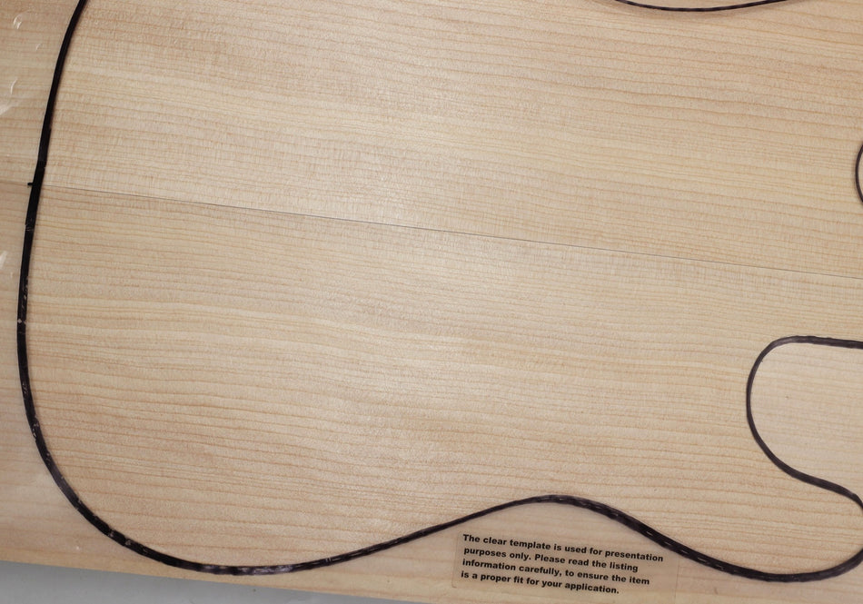 Sitka Spruce body blank, unglued 2pc, 1.83" thick (PREMIUM, Very Light) - Stock# 5-9571