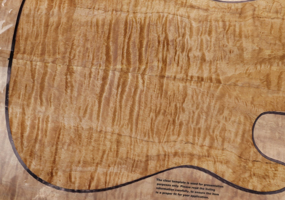 Maple Quilt Guitar set, 0.26" thick (GREAT FIGURE +3★) - Stock# 5-9634
