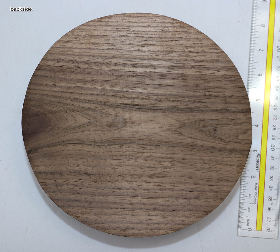 Walnut (Black) Round 8" diameter x 1.8" - Stock# 5-9689